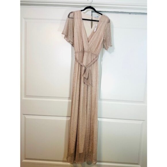 Baltic Born Grace Sparkle Gown Dress in Champagne Medium - NWT - Picture 5 of 15